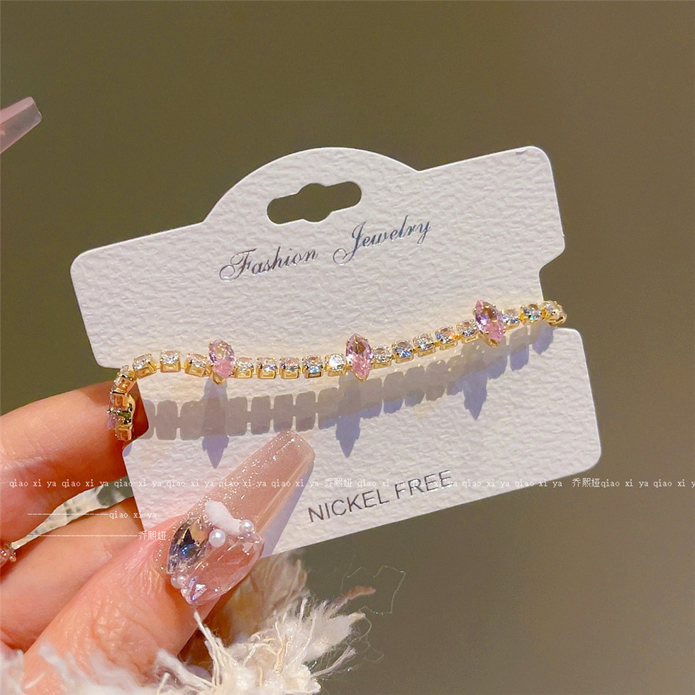 Best Jewelry Watches For Women - Bracelets en Zircon rose entièrement en