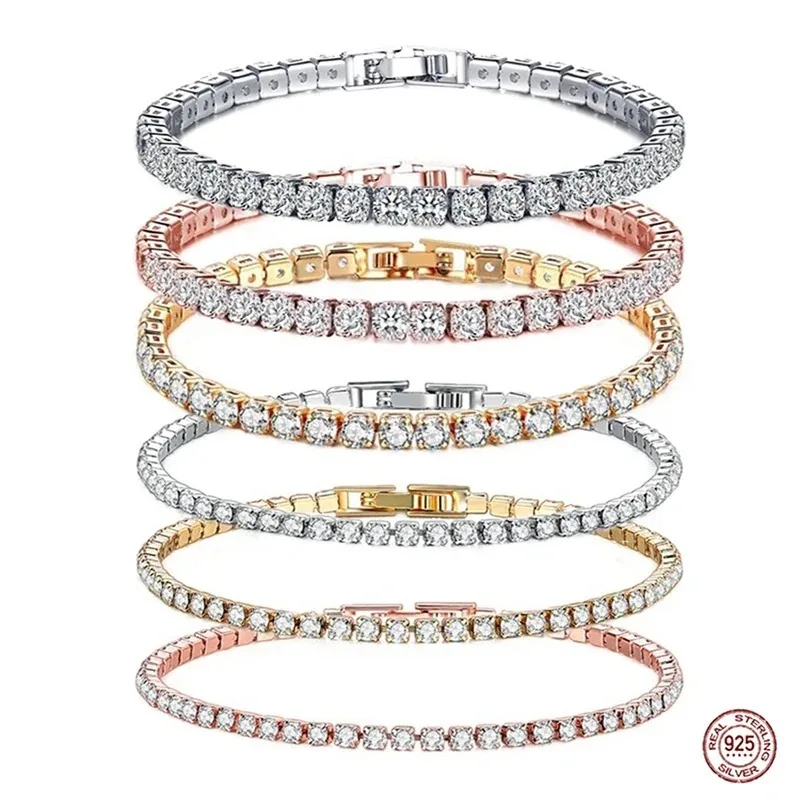 Tennis Bracelet Cubic - Bracelet de tennis en argent regardé