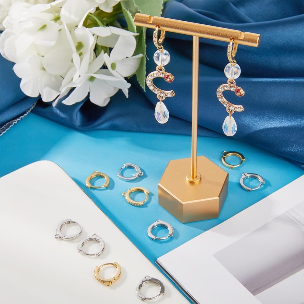 Crochets ronds à levier en or  - Hoop Earrings avis et prix