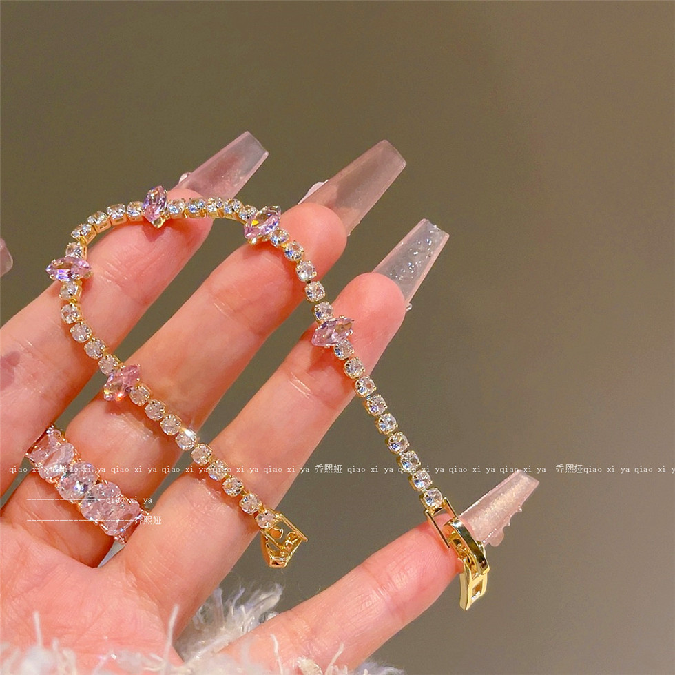 Bracelets en Zircon rose entiè - Best Jewelry Watches For Women avis et prix