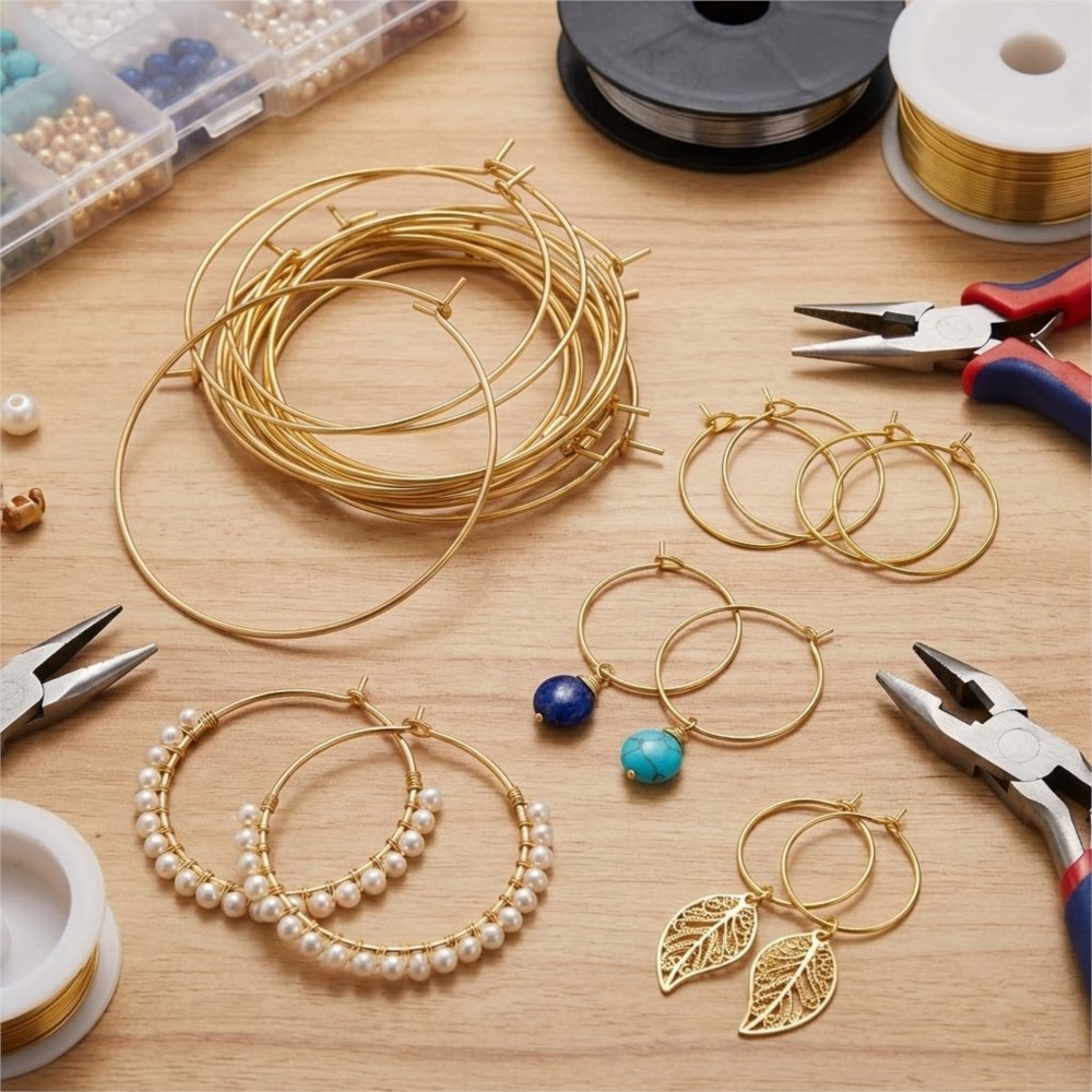 50 pièces de cerceaux d'oreill - Hoop Earrings avis et prix