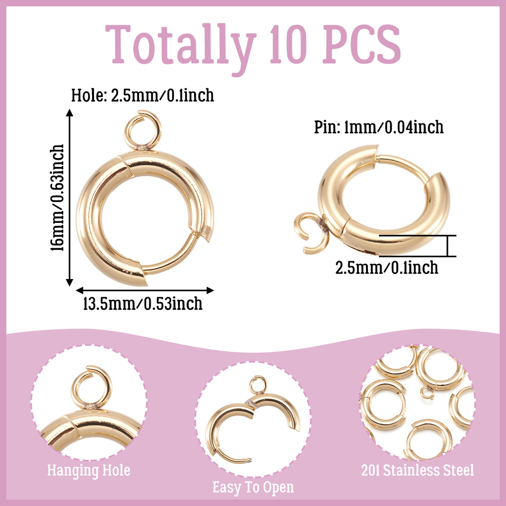 10 crochets d'oreille ronds en - Hoop Earrings avis et prix