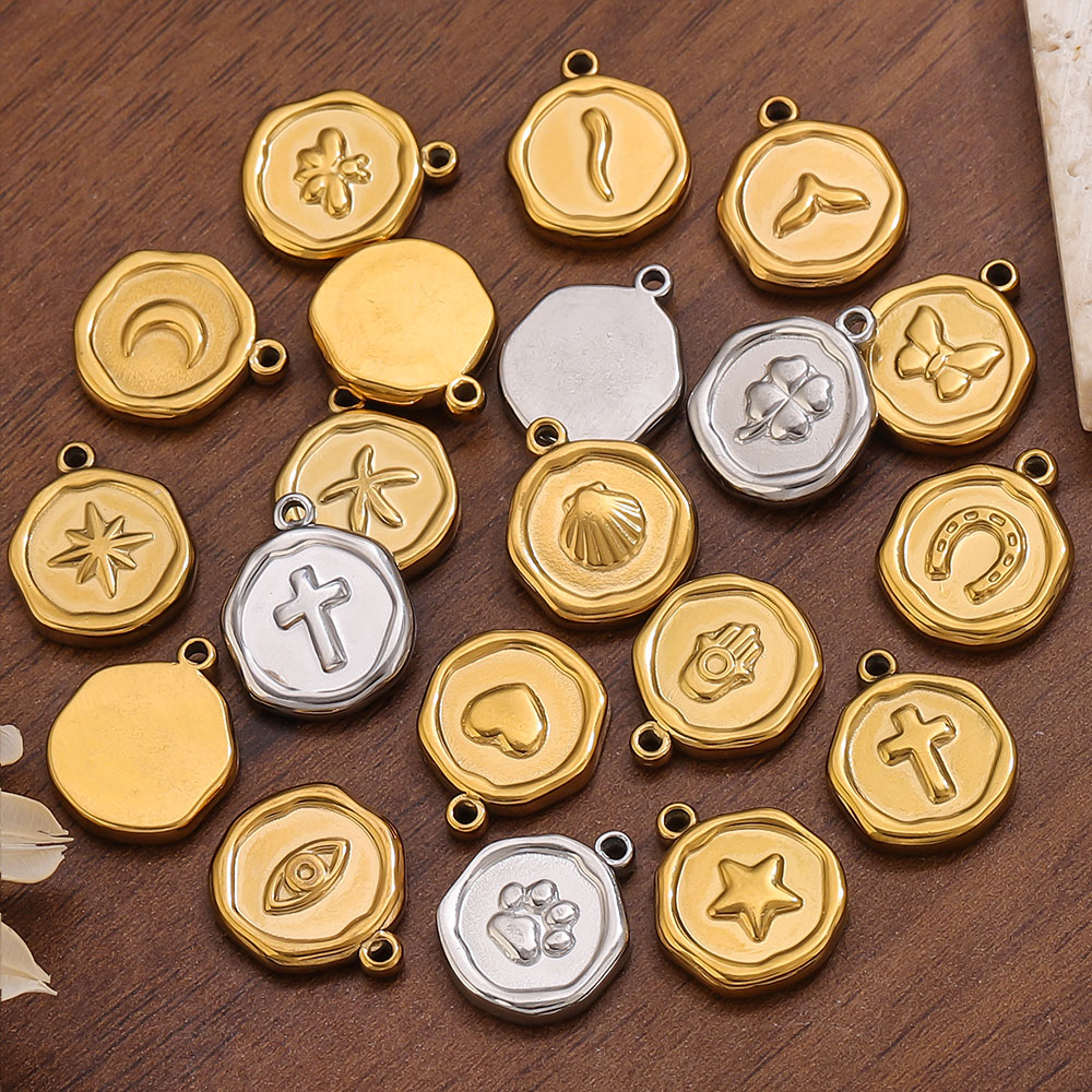 5 pendentifs ronds en acier in - Hoop Earrings avis et prix