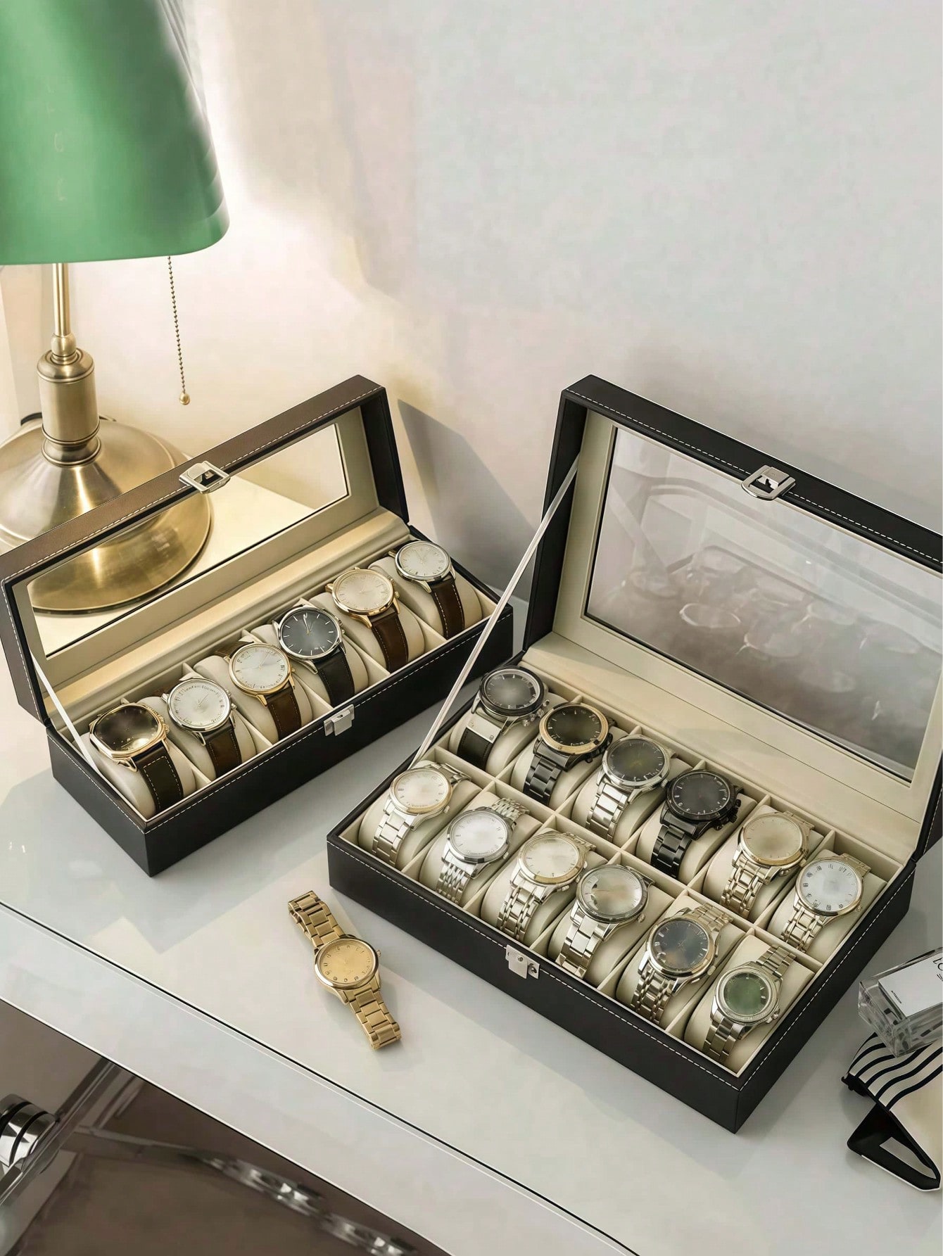 Boîte à montres en cuir avec s - Jewelry And Watches Box avis et prix
