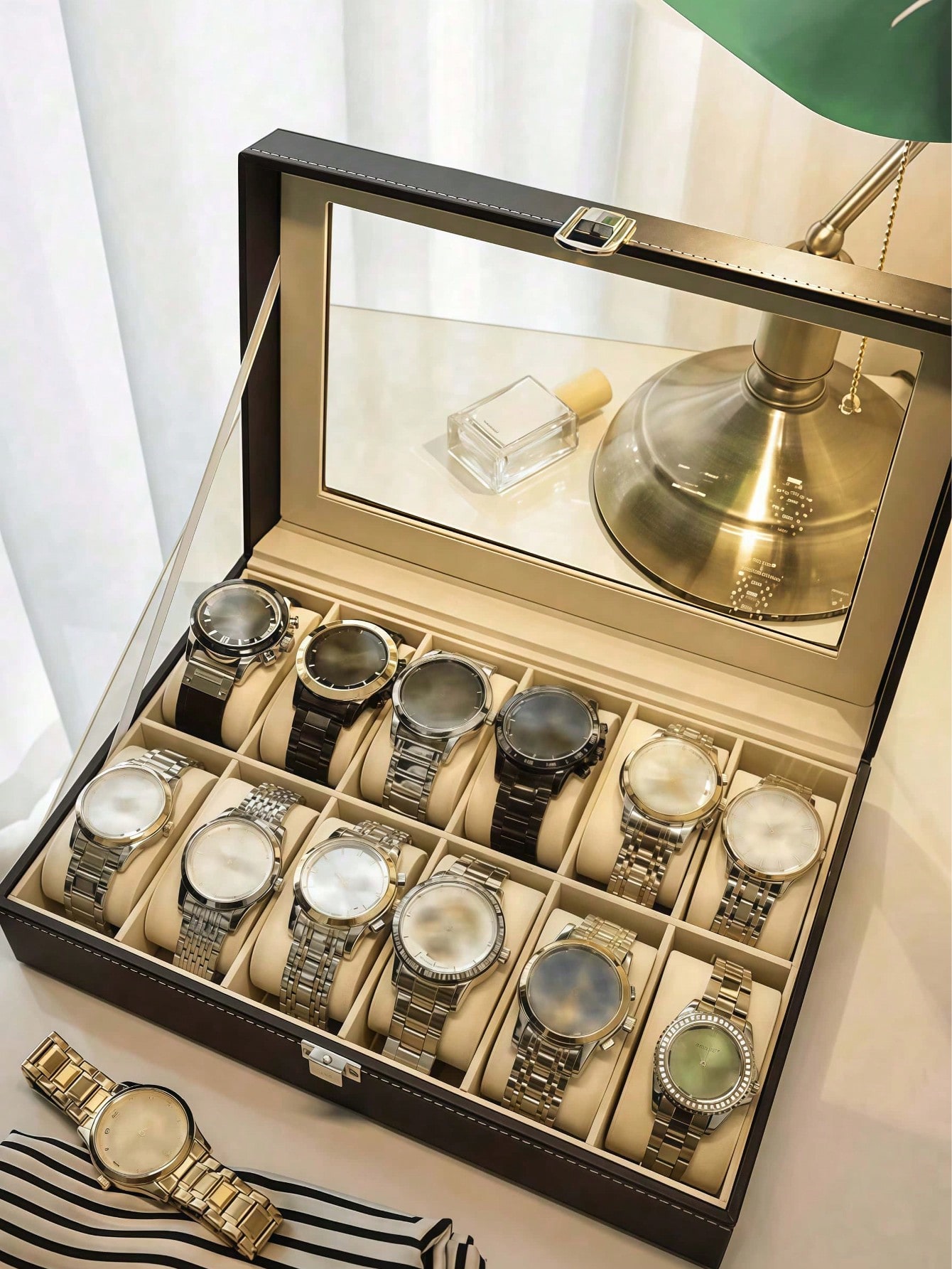 Boîte à montres en cuir avec s - Jewelry And Watches Box avis et prix