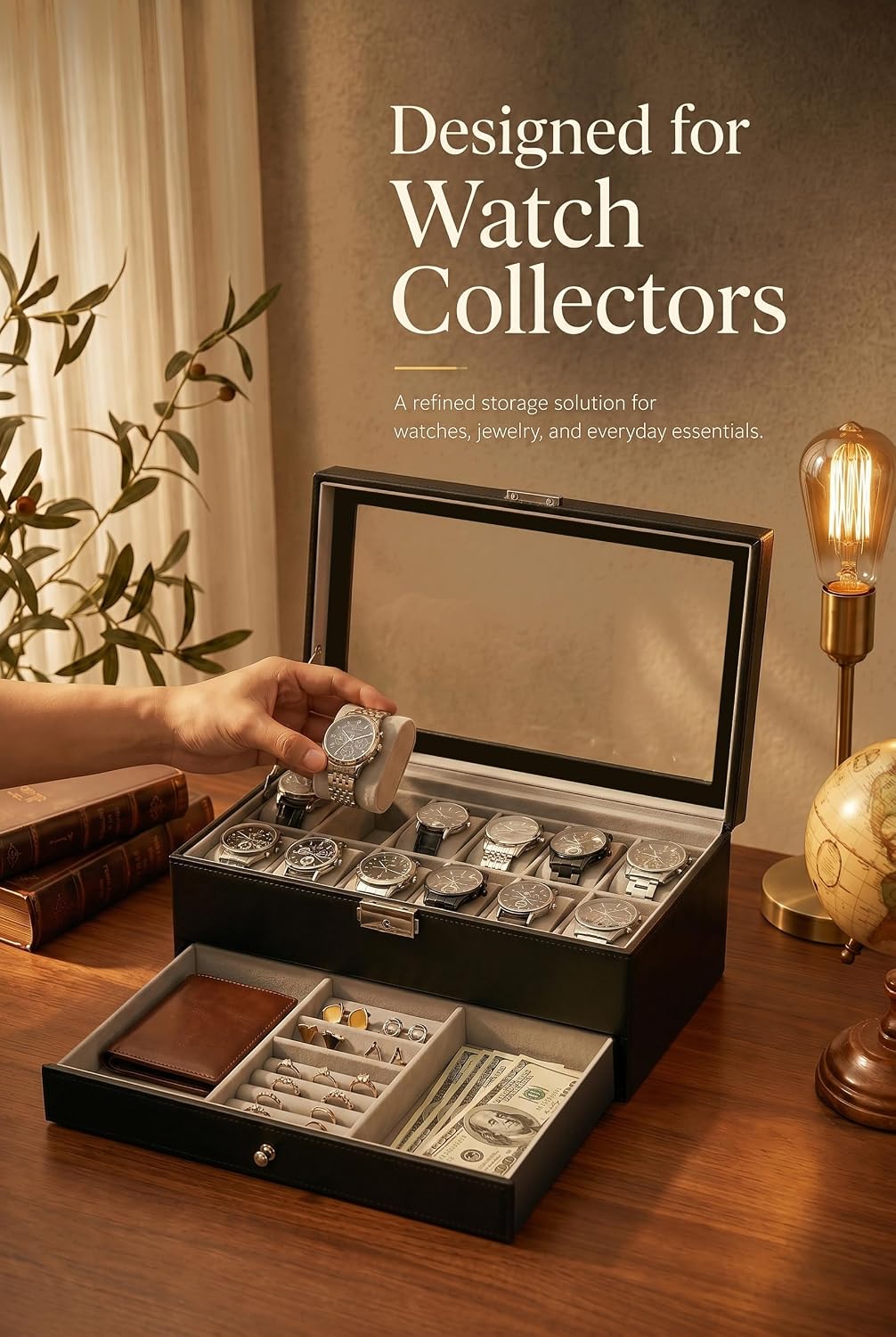 Boîte de rangement pour montre - Jewelry And Watches Box avis et prix
