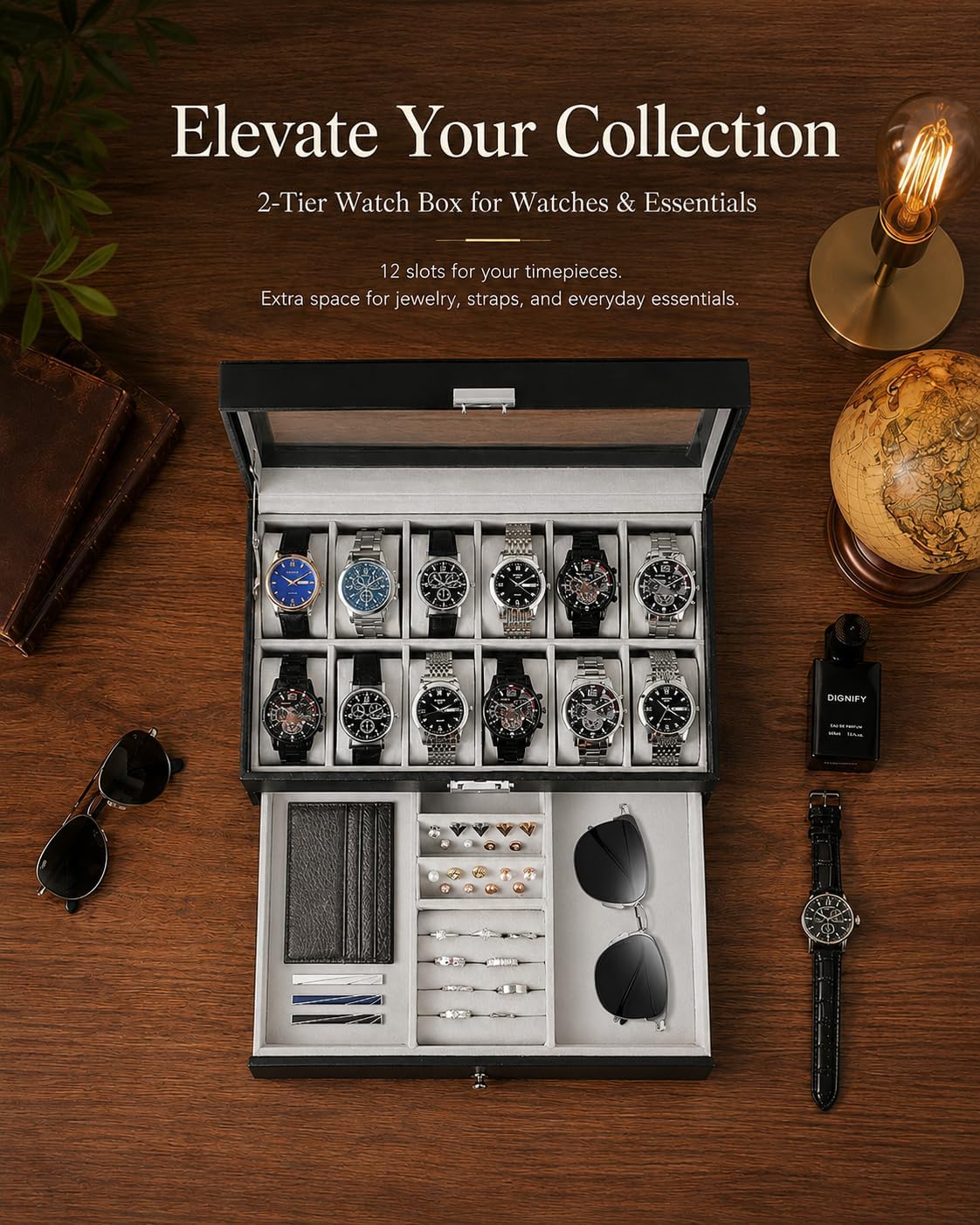 Boîte de rangement pour montre - Jewelry And Watches Box avis et prix